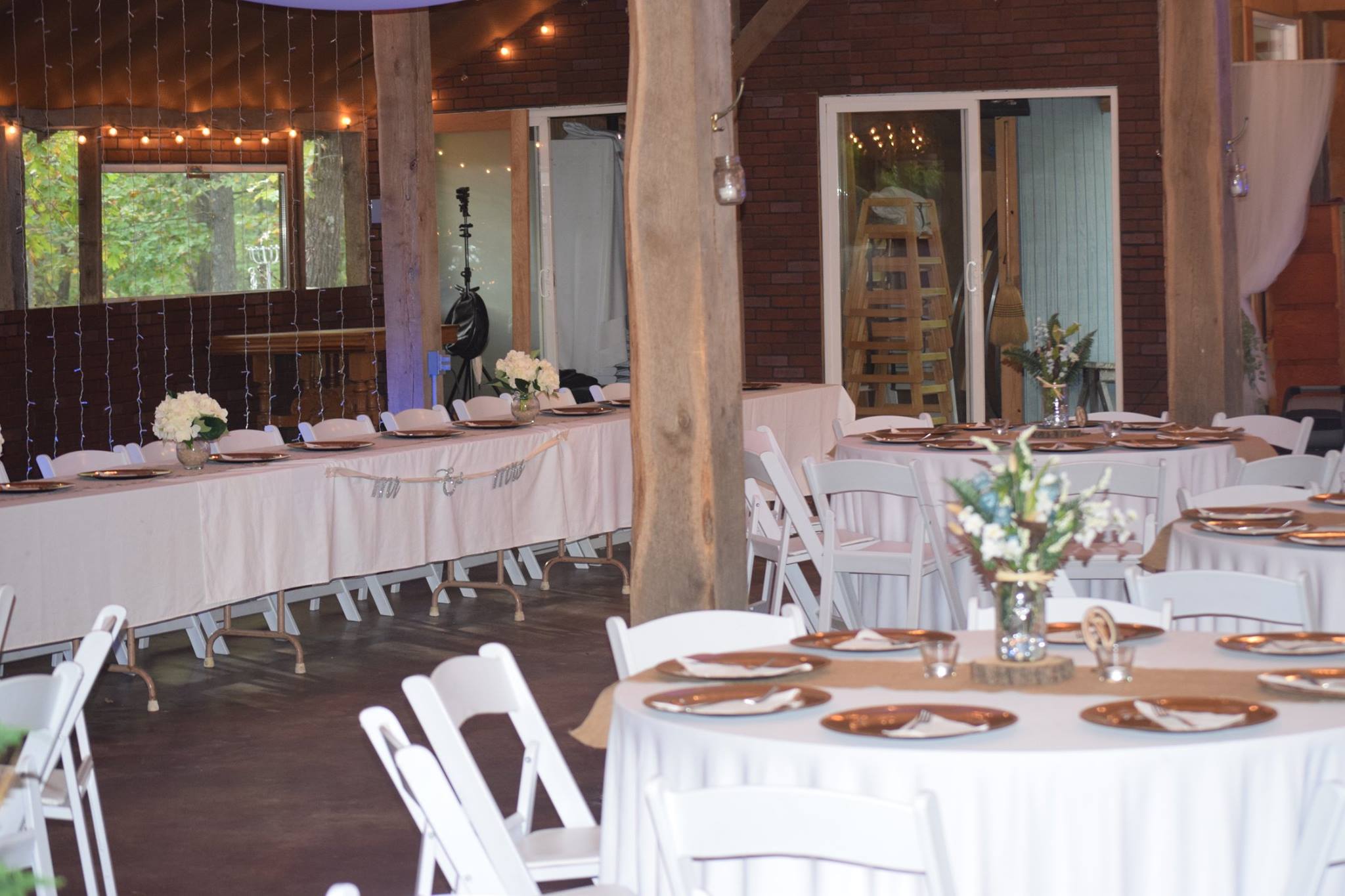 wedding reception in barn venue