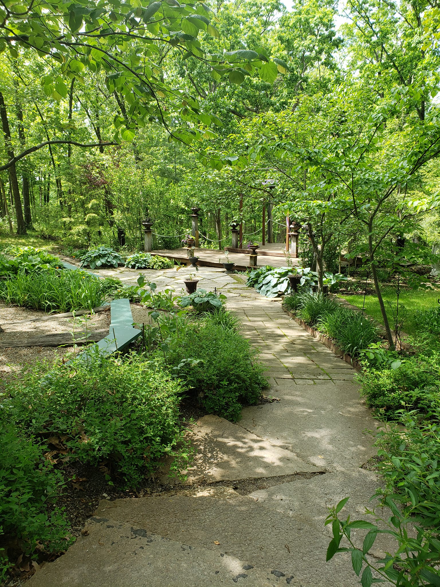 stone path through outdoor wedding venue